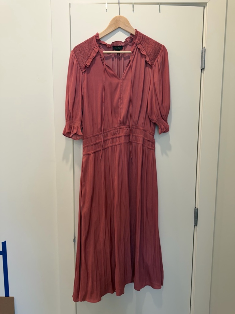 Current Air Dusty Rose Maxi Dress with Smocked Waist
